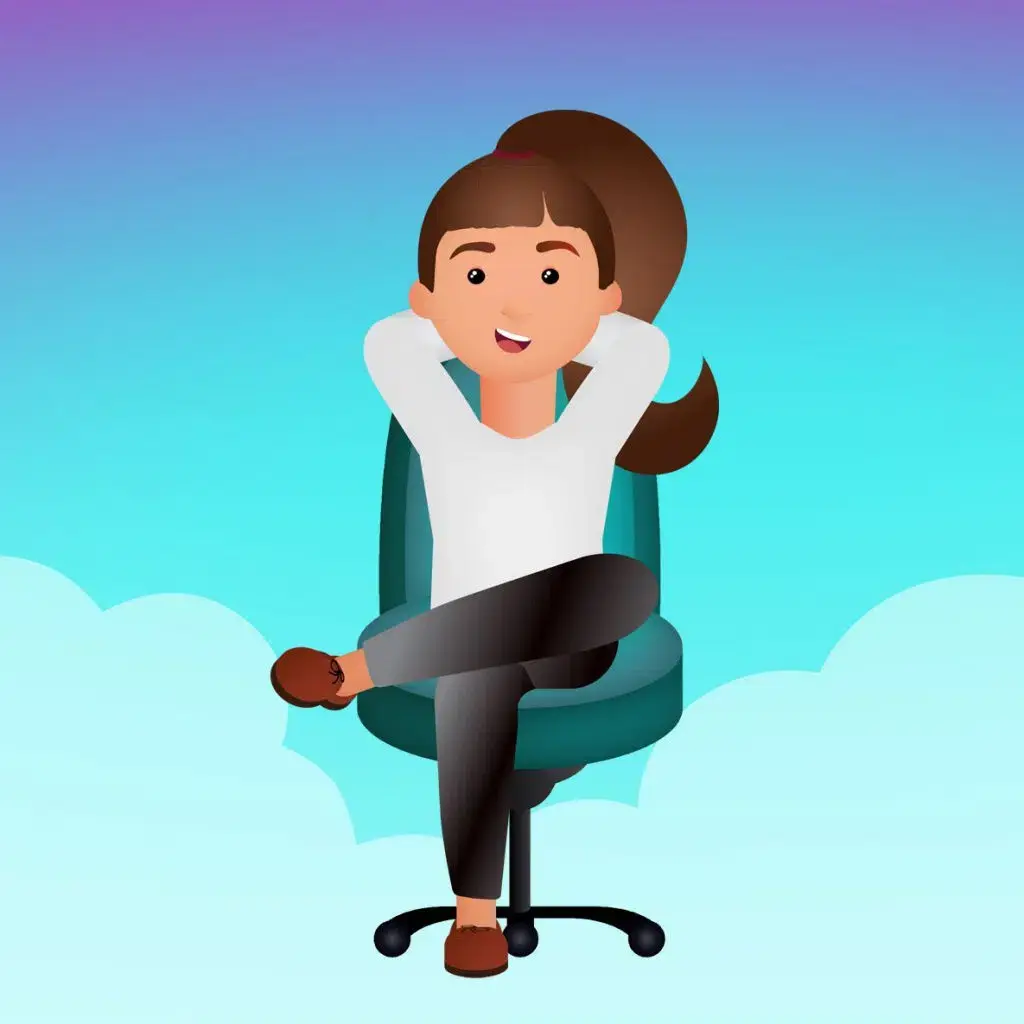 illustration of a woman relaxing in a chair