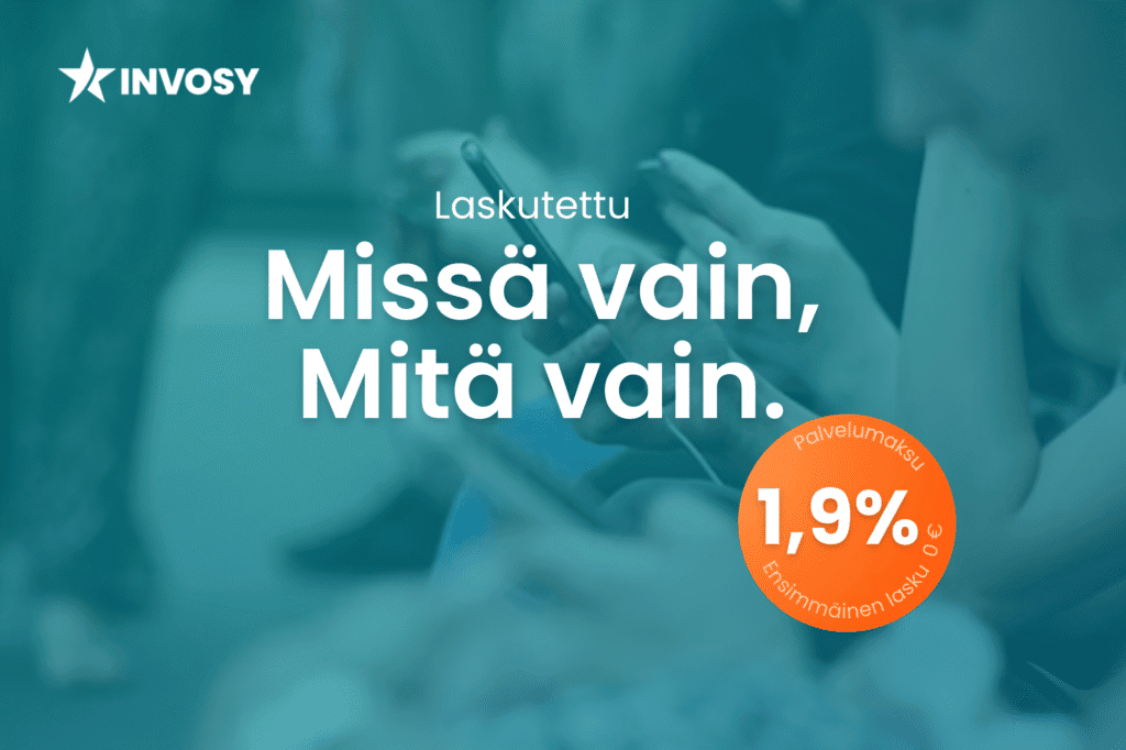 Invosyn kampanjakuva – Missä vain, miten vain – tulevaisuuden työ kevytyrittäjänä.