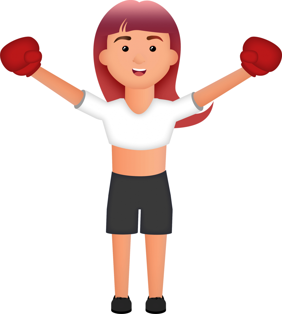 illustration - woman with boxing-gloves